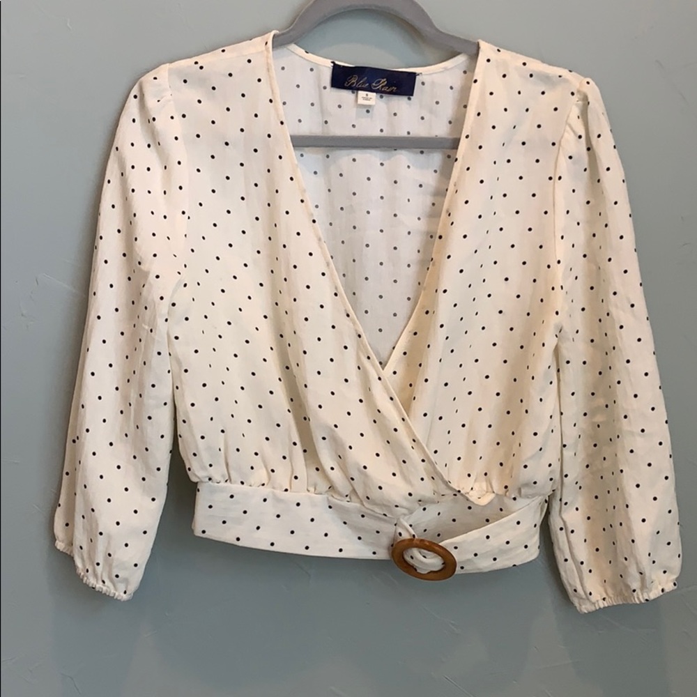 Blue Rain cross-over top